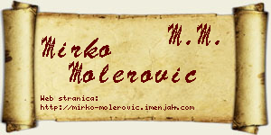 Mirko Molerović vizit kartica